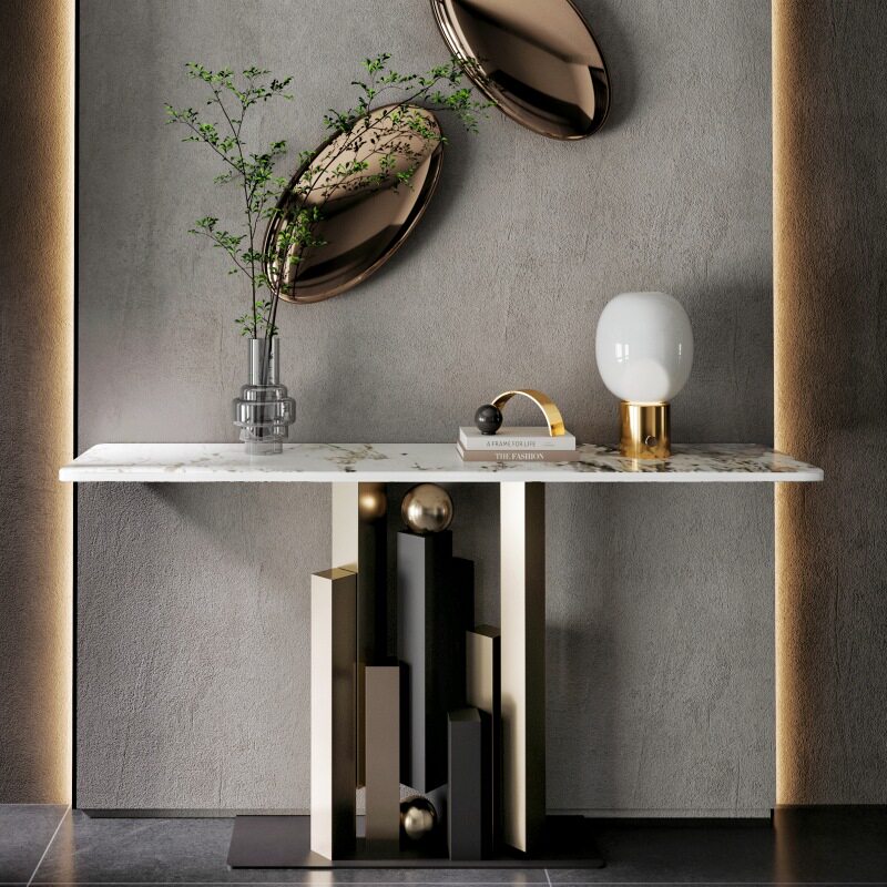 Desk Setup Minimalist - Glamouröse Konsolentische: Kreative Eingangsbereich-Möbel, Einzigartige Wohnzimmermöbel,