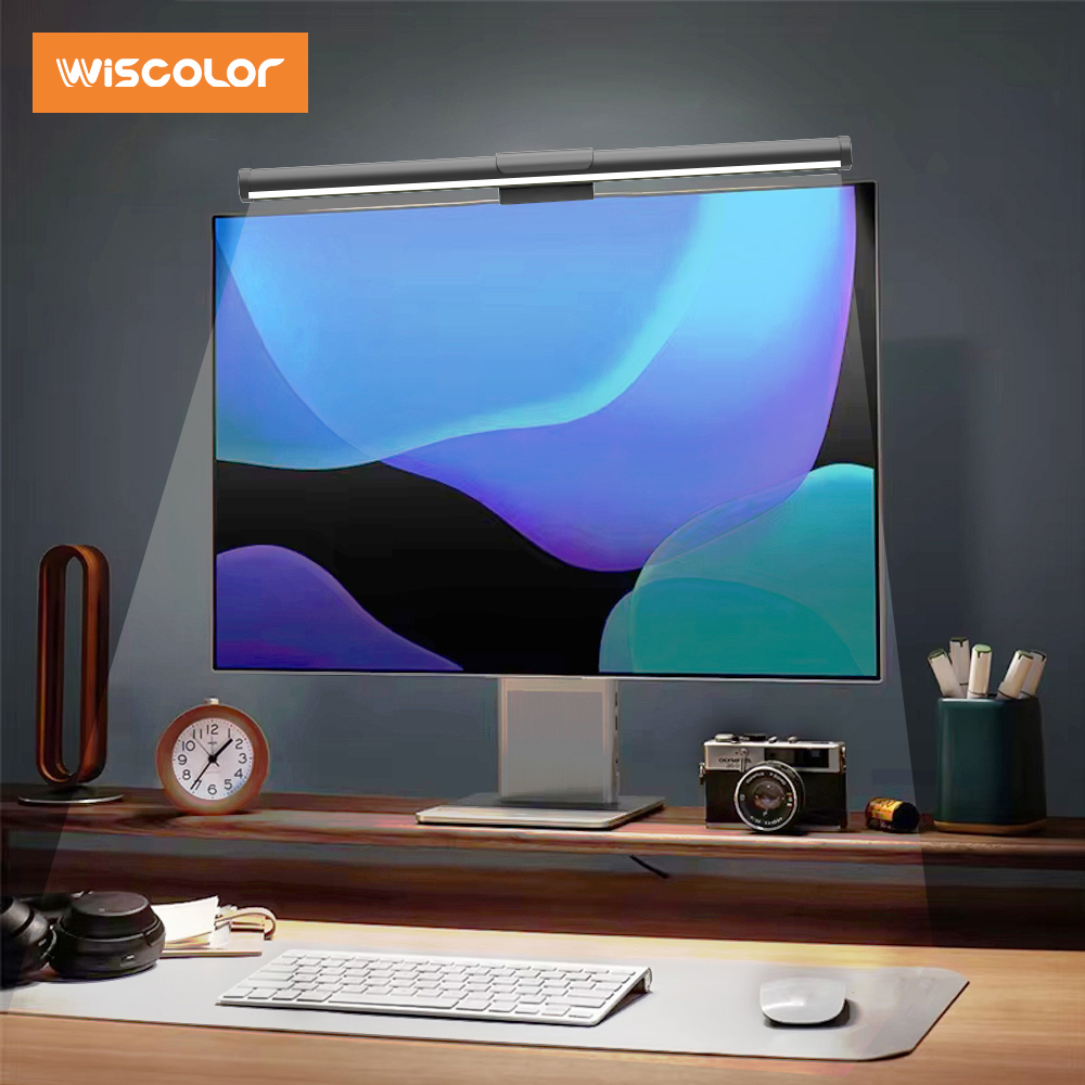 Desk Setup Lamp - Wiscolor LED-Bildschirm-Monitor, hängende Lichtleiste, LCD-Computer, Laptop,