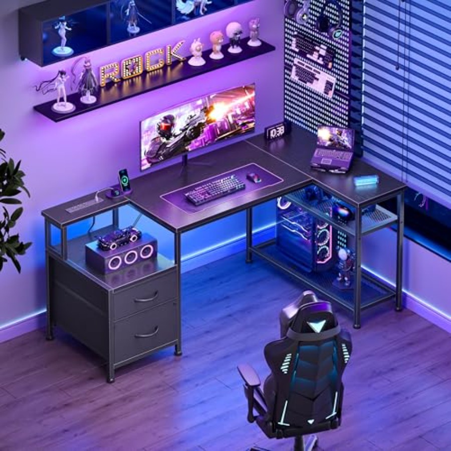 49 Zoll L-förmiger Gaming-Schr – Desk Setup L Shaped Bewertung und Preis
